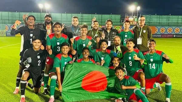 ফিফা অনূর্ধ্ব-১৫ বিশ্বকাপ: বাংলাদেশ সিঙ্গাপুরকে টাইব্রেকারে ৪-৩ গোলে পরাজিত করে