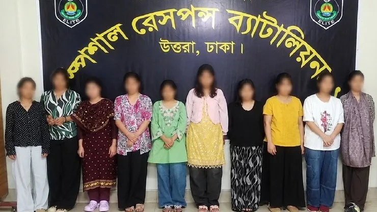চীনের চাকরির প্রলোভনে আটকে রাখা ১২ নারী ঢাকা পুলিশ উদ্ধার