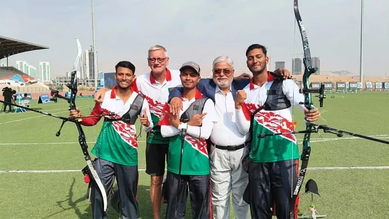 বাংলাদেশের এশিয়া কাপ আর্চারিতে রিকার্ভ পুরুষ দলগত বিভাগে সোনা