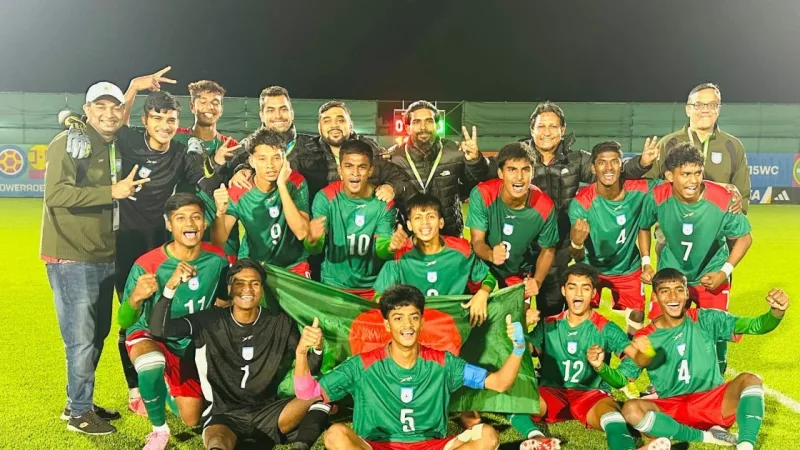 গ্যাবনকে হারিয়ে বাংলাদেশ অনূর্ধ্ব-১৫ দল ফাইনালে