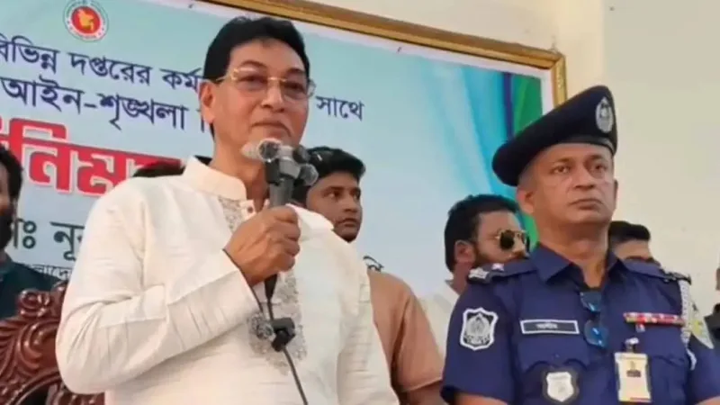 চিফ হুইপ নূরুল ইসলাম মণি পাথরঘাটায় কিশোর গ্যাং নির্মূলের দুই মাসের আদেশ
