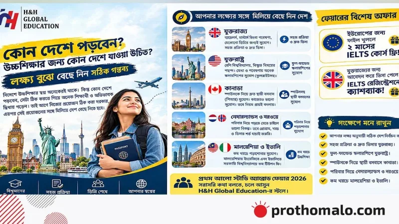 ব্রিটিশ কাউন্সিল ও প্রথম আলোর স্টাডি অ্যাব্রোড ফেয়ার ২০২৬ আজ থেকে