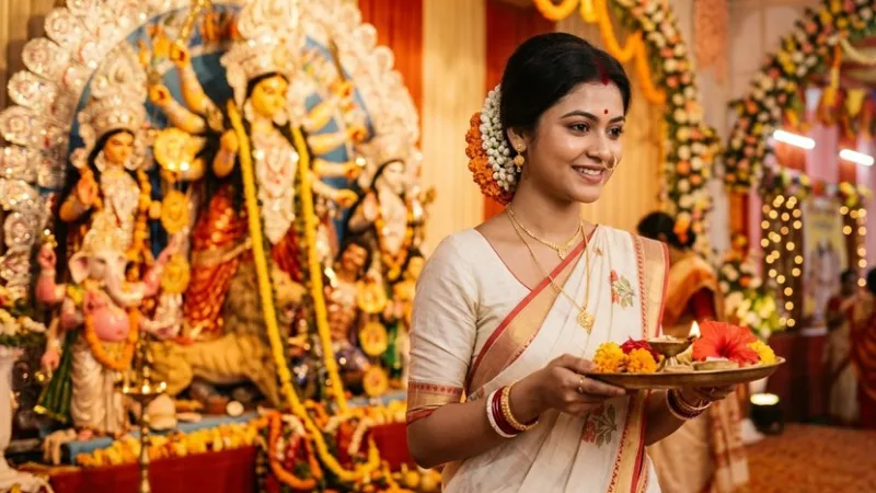 মহাষষ্ঠীর ফ্যাশন গাইড ও উৎসবের সূচনা