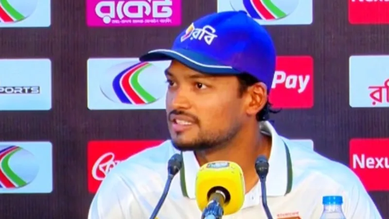 নাজমুল হোসেন শান্ত: টেস্ট সিরিজে সমীকরণ নয়, ম্যাচ‑সেশন‑সেশন অগ্রগতি